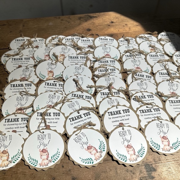 Rustic Baby Shower Thank You Tags